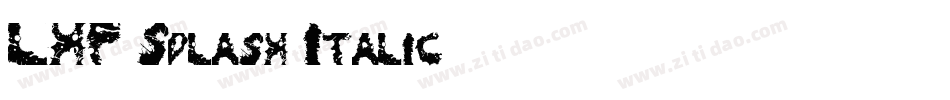 LHF Splash Italic字体转换